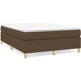  Box spring postelja z vzmetnico temno rjav 140x190 cm blago, (20724062) | Shoptok.si