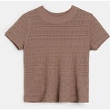 Sinsay Pletena bluza s ажurnim uzorkom i dodatkom lana | shoptok.hr