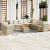 vidaXL 12-dijelni set vrtnih sofa od poliratana s jastucima bež | shoptok.hr