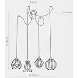  Luster na sajli GALAXY 4xE27/60W/230V pauk | Eponuda.com