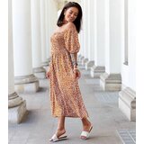 Gemre Orange floral midi dress Zetticci | shoptok.hr
