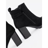 Shelvt Black ankle boots with a decorative buckle | Shoptok.si