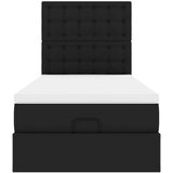 vidaXL otomanski okvir kreveta s madracem crni 80x200cm umjetna koža | shoptok.hr