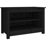 vidaXL klop za čevlje črna 70x38x45,5 cm trdna borovina | Shoptok.si