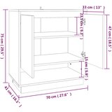  Komoda boja dimljenog hrasta 70x41x75 cm od konstruiranog drva | Eponuda.com