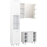 3 3-dijelni set kupaonskog namještaja od iverice bijeli | shoptok.hr