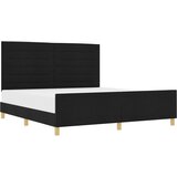 vidaXL Okvir za krevet s uzglavljem Crna 180 x 200 cm tkanina | shoptok.hr