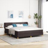 Box Spring krevet s madracem u tamnosmeđoj boji 180x200 cm tkanina | shoptok.hr