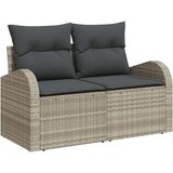 9 komadni set vrtnih kauča s jastučićima od svijetlosivog poli ratana | shoptok.hr