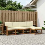  Set vanjskih sofa 5 pcs Prirodna i krem Poliester | shoptok.hr