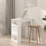 vidaXL Barski stol sa stalkom za pohranu bijeli 102x50x103,5cm iverica | shoptok.hr