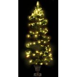  Spiralno osvijetljeno božićno drvce s posudom zeleno 120 cm PVC | shoptok.hr