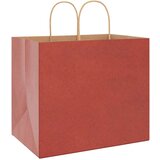  Papirnate vrećice 250 kom s ručkama crvene 32x22x28 cm | shoptok.hr