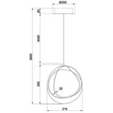 Ondaluce - LED prigušiva luster na sajli GOLDEN LED/28W/230V prečnik 31,5 cm zlatna | Eponuda.com