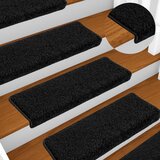  Prostirke za stepenice 10 kom 65x21x4 cm Crne s pravokutnim rubom | shoptok.hr