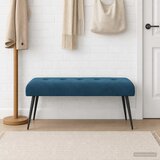  Klupa s gumbastim tkanjem Plava 110 x 40 x 46 cm Baršun | shoptok.hr