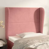  Vzglavje z ušesi roza 83x23x118/128 cm žamet, (20933315) | Shoptok.si