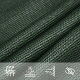 vidaXL Senčno jadro 160 g/m² temno zeleno 3,6x3,6x3,6 m HDPE, (20703420) | Shoptok.si