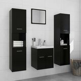 Maison Chic Komplet kopalniškega pohištva - Kopalniški sestavi črne barve iverna plošča, (21788266) | Shoptok.si
