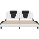 Okvir kreveta LED bijelo-crni 180 x 200 cm od umjetne kože | shoptok.hr