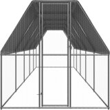 Vanjski kavez za kokoši 2 x 10 x 2 m od pocinčanog čelika | shoptok.hr