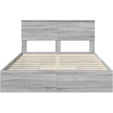  Krevet s od storage Siva Sonoma 160 x 200 cm Konstruirano drvo | shoptok.hr