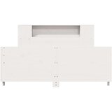  Posteljni okvir brez vzmetnice bel 135x190 cm trdna borovina | Shoptok.si