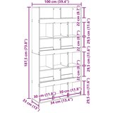  Regal za knjige boja hrasta 100x33x187,5 cm konstruirano drvo | shoptok.hr