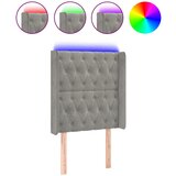 The Living Store led posteljno vzglavje svetlo sivo 83x16x118/128 cm žamet - led vzglavje, (21488118) | Shoptok.si