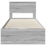  Krevetna konstrukcija Siva Sonoma 100 x 200 cm Inženjersko Drvo | shoptok.hr