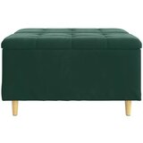  Otoman za pohranu s jastukom Tamnozelena 80 x 80 x 45 cm Baršun | shoptok.hr