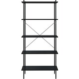 vidaXL 55-nadstropni regal s policami črn 80x40x163 cm | Shoptok.si