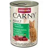 Varčno pakiranje Carny Adult 12 x 400 g - Govedina, puran & zajec