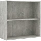 Maison Chic Knjižna omara - Knjižni regal 2-nadstropna betonsko siva 80x30x76,5 cm, (21724705) Cene