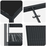  Set 5 Črna PE Ratan, Prašno lakirano jeklo 54 x 62,5 x 89 cm, (22087403) | Shoptok.si