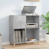 The Living Store Omarica za gramofonske plošče betonsko siva 84,5x38x89 cm les - Omarica Za Gramofonske Plošče, (21433903) Cene