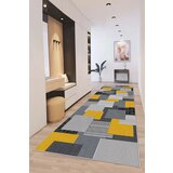 Staza sa gumenom podlogom 80x200cm - Žuto - sivi pravougaonici, SH-044