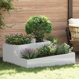  Vrtna saksija Srebrno 100 x 100 x 50 cm Cinkani čelik | shoptok.hr
