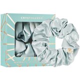 Crystallove Silk Scrunchie svilena elastika za lase Amazonite 1 kos Cene