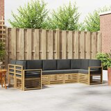  Sekcijska garnitura 7 pcs Bijela i antracit 304 x 128,5 x 73 cm | shoptok.hr
