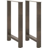  Noge za barski stol Prirodni čelik 2 kom 60 x (90-91) cm Čelik | shoptok.hr