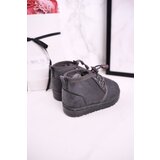 Boto Children's Lace-up Snow Boots Insulated With Fur Grey Hunter | ePonuda.com