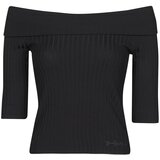 Guess Majice z dolgimi rokavi DAYNA OFF SHOULDER SWTR Črna | Shoptok.si