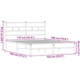  Okvir kreveta bez madraca smeđi hrast 137x190 cm izrađeno drvo | shoptok.hr