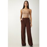  Women's Brown Velcro Waist Comfortable Palazzo Pants Cijene