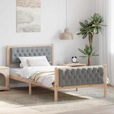 vidaXL Krevetna konstrukcija s uzglavljem Svijetlo siva 100 x 200 cm | shoptok.hr