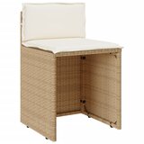  3-dijelni bistro set s jastucima bež od poliratana | shoptok.hr