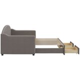  Izvlečna dnevna postelja s predali taupe 80x200 cm blago, (20937398) | Shoptok.si
