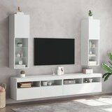 vidaXL TV ormarići s LED svjetlima 2 kom bijeli 30 5x30x102 cm | shoptok.hr