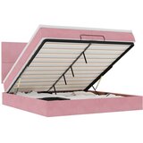  Otomanski posteljni okvir z vzmetnicami roza 200x200cm žamet, (22054110) | Shoptok.si